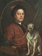 William Hogarth The Painter and his Pug oil painting reproduction